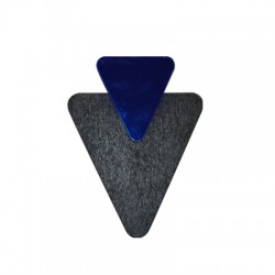 Pendentif Triangle en Plexiglas Acrylique et bois 52 x 68 mm