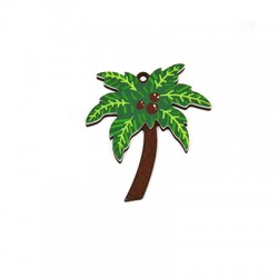 Colgante de Madera y Metacrilato Árbol de Palmera 50x53mm