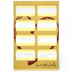 Présentoir en bois avec Plexiglas Acrylique « Love Links » 195 x 297 mm
