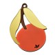Colgante de Metacrilato Naranja 34x43mm