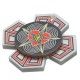 Colgante de Metacrilato con Cruz Estrella y Corazón 46mm