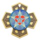 Colgante de Metacrilato con Cruz Estrella y Corazón 46mm