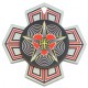 Colgante de Metacrilato con Cruz Estrella y Corazón 46mm