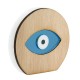 Wooden with Plexi Acrylic Decorative Round with Evil Eye 80x73mm