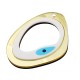Wooden with Plexi Acrylic Pendant Irregular Evil Eye 54x75mm
