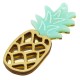 Pendente in Legno e Plexi Acrilico Ananas 25x53mm
