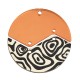 Wooden & Plexi Acrylic Pendant Round 40mm (4pcs/Set)