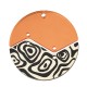 Pendentif rond en bois et Acrylique Plexi 40 mm (4 Pièces/Lot)