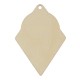 Wooden with Plexi Acrylic Pendant Geometric Rhombus 39x55mm