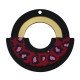 Wooden with Plexi Acrylic Pendant Geometric Round 55x51mm