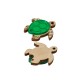 Connecteur en bois avec Acrylique Plexi Tortue de mer 20 mm