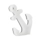 Wooden & Plexi Acrylic Decorative Anchor with Evil Eye 100x95mm