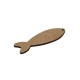 Pendentif en bois et Acrylique Plexi Représentant un Poisson avec œil Maléfique 27 x 80 mm