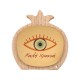 Décoration en bois et Plexiglas « Pomegranate Evil Eye » 133 x 124 mm