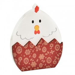 Wooden with Plexi Acrylic Decorative Egg Chicken 72x86mm