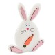 Lapin Décoratif en bois avec Carotte en Plexiglas Acrylique 92 x 120 mm