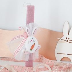 Wooden with Plexi Acrylic Decorative Bunny Carrot 92x120mm