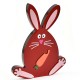 Wooden with Plexi Acrylic Decorative Bunny Carrot 92x120mm