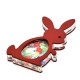 Lapin Décoratif en bois avec Acrylique Plexi 62 x 120 mm