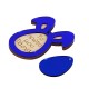 Wooden with Plexi Acrylic Pendant Egg with Bunny Ears 65x53mm