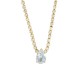 Brass Necklace with Teardrop & Zircon 7x9mm 45cm & 76mm