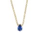 Brass Necklace with Teardrop & Zircon 7x9mm 45cm & 76mm