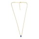 Brass Necklace with Teardrop & Zircon 7x9mm 45cm & 76mm