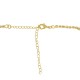Brass Necklace with Teardrop & Zircon 7x9mm 45cm & 76mm
