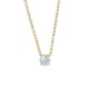 Brass Necklace with Square & Zircon 8mm 45cm & 76mm