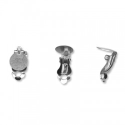 Clips d'Oreille Disque en Métal/Laiton 10mm
