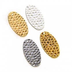 Pendentif Ovale en Laiton 15 x 28 mm