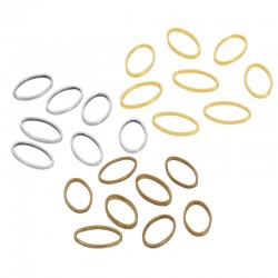 Cadre fin Ovale en Laiton 6 x 10 Mm/0.8 mm
