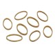 Μεταλλικό Μπρούτζινο Στοιχείο Οβάλ για Μακραμέ 6x10mm/0.8mm
