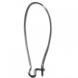 Boucle d'Oreille Ovale en Métal/Laiton 18x48mm