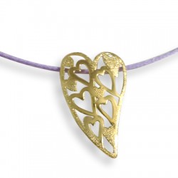 Ciondolo in Metallo Ottone Cuore 22x36mm