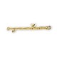 Colgante de Metal Latón Bamboo 9.5x33mm