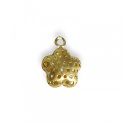 Pendentif Fleur en Laiton Coulé 15 mm