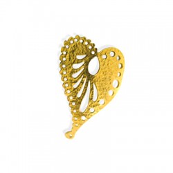 Ciondolo in Metallo Ottone Cuore 28x38mm
