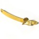 Connettore in Metallo Ottone Barretta Curvata con Cuore 38x5mm