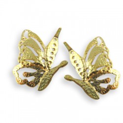 Colgantes de Metal Latón Mariposas 20x30mm Pares