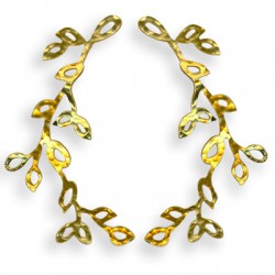 Pendenti in Metallo Ottone Coppia di Rami 30x76mm