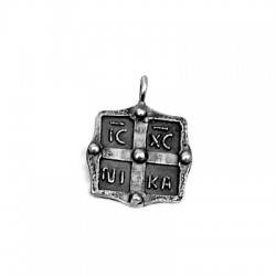 Colgante de Metal Latón "ICXC NIKA" 18mm