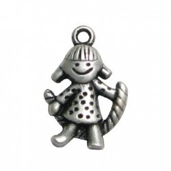 Colgante de Metal Zamak Niña 18x27mm