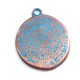 Pendentif Disque Phaistos en Métal/Zamac, 33x35mm