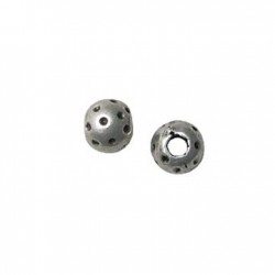 Zamak Bead Bali Style Round 10x8mm Ø4.6mm