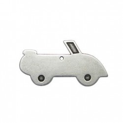 Pendentif Voiture en Métal/Zamac, 28x46mm