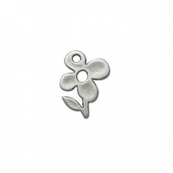 Colgante de Metal Zamak Flor 14x18.5mm