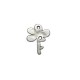 Breloque Fleur en Métal/Zamac, 17.5x22mm