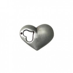 Ciondolo in Zama Cuore Paffuto 25x32mm