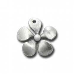 Pendentif Fleur en Métal/Zamac, 30mm